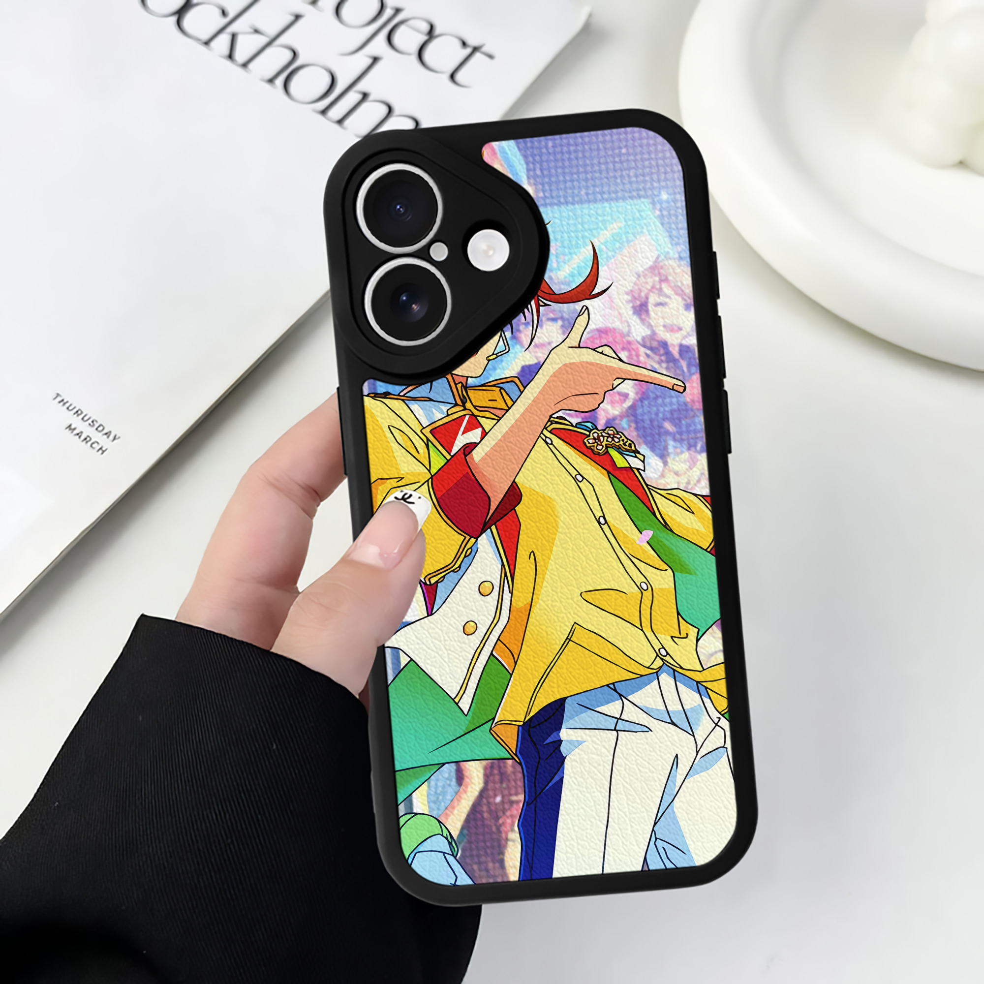 （画像用） あんさんぶるスターズ! Ensemble Stars 【iPhone 16シリーズ対応】シリコンスマホケース（レザー調） 材質：シリコン
